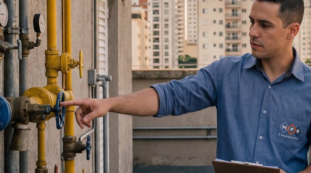 Equipe MFB em vistoria técnica de instalações prediais